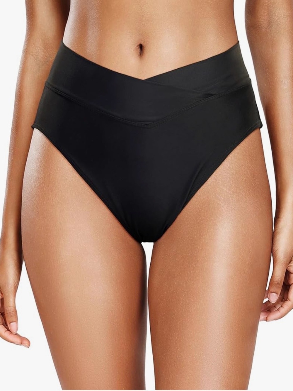Amazon Women’s Black High-Waist Bikini Bottoms
